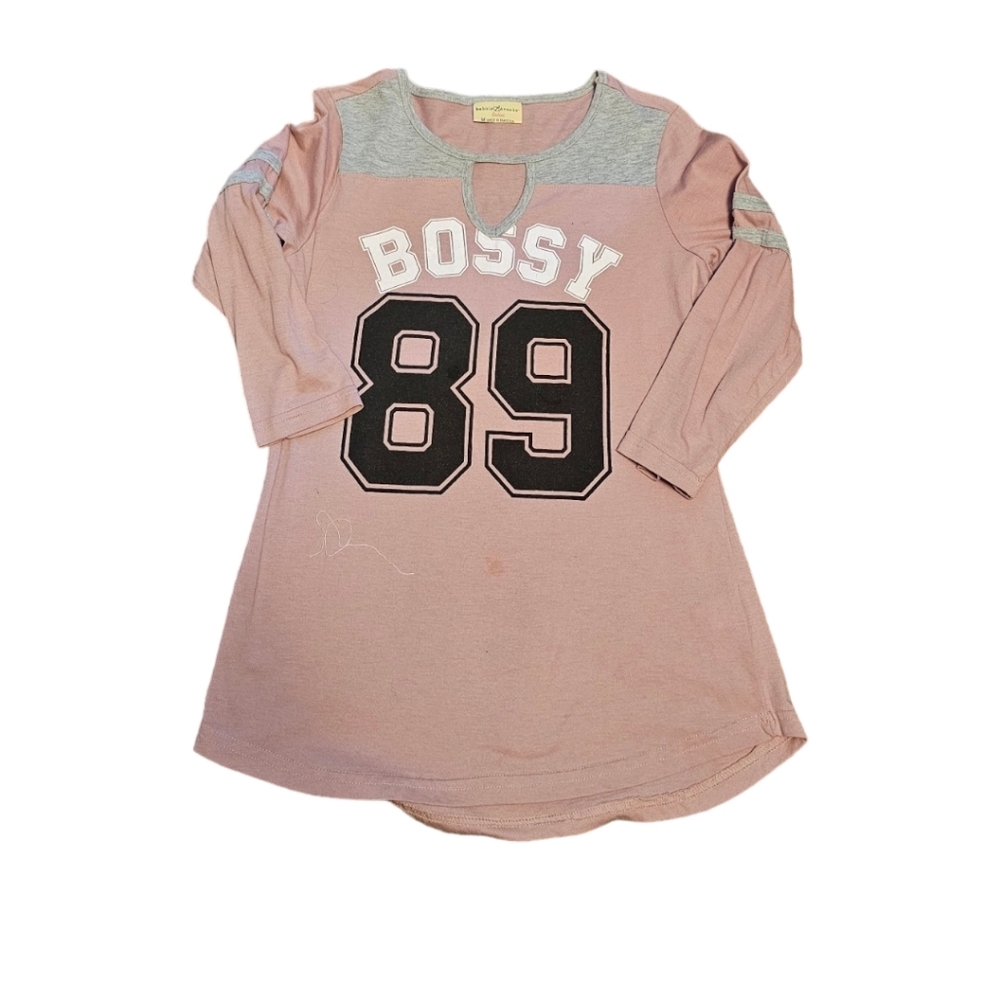 Bobbie Brooks Vintage Football Tee Bossy Size Medium